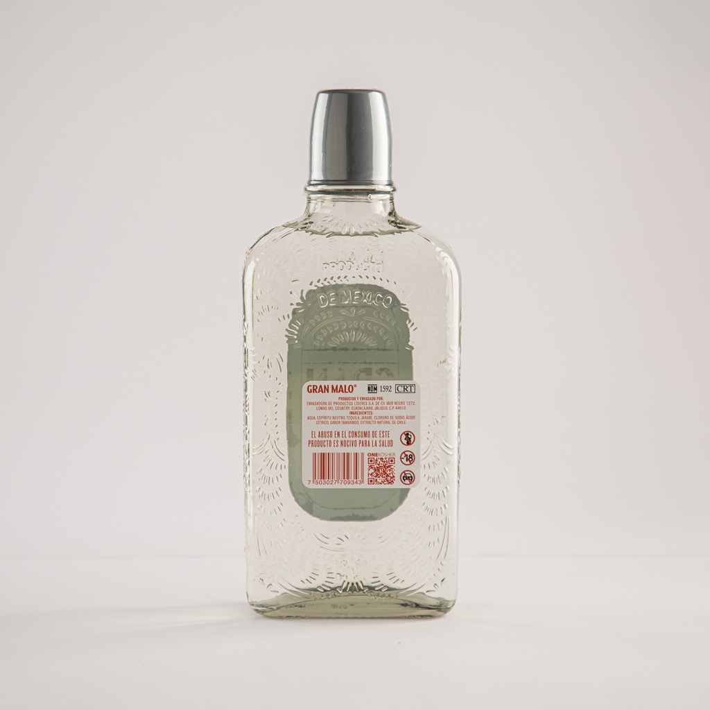 Licor Con Tequila Blanco Gran Malo Sabor Tamarindo 750ml
