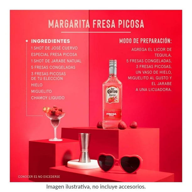 [7501035011090] Licor Nac. De Tequila. Jose Cuervo Especial Fresa Picosa 700ml