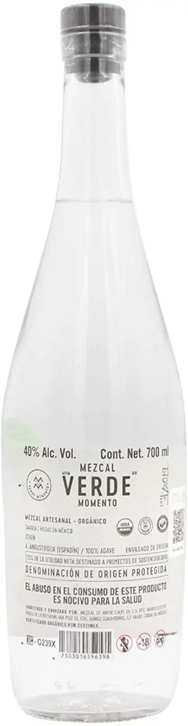 [7503016596398] Mezcal Espadín Verde Amarás 700ml